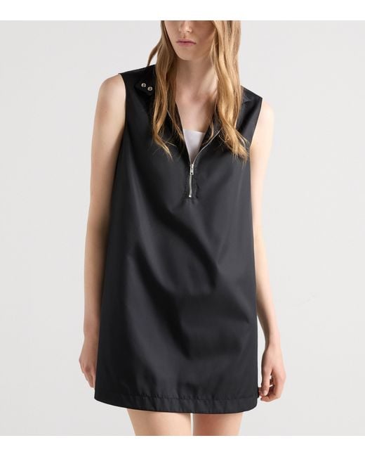 Prada Black Re-Nylon Sleeveless Mini Dress