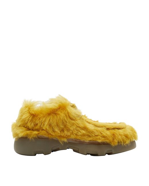 Burberry Shearling Creeper Shoes in Yellow for Men Lyst