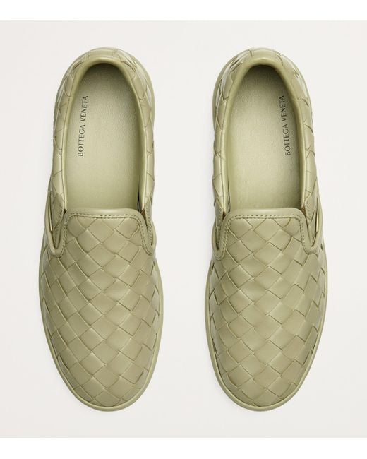 Bottega Veneta Green Leather Espadrilles