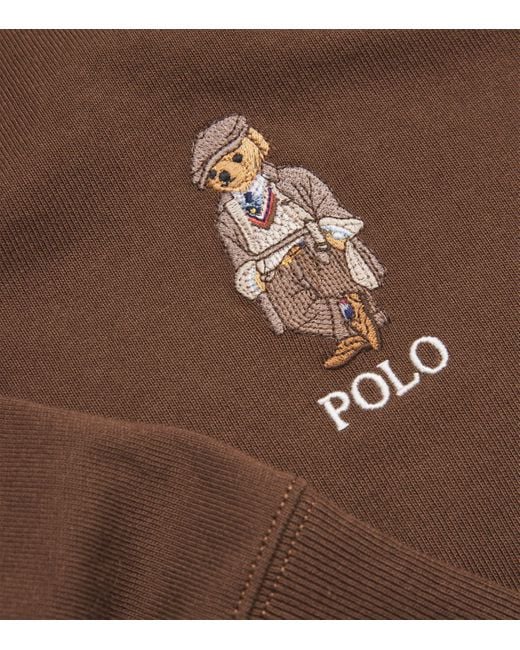 Polo Ralph Lauren Brown Cotton Polo Bear Rugby Shirt for men