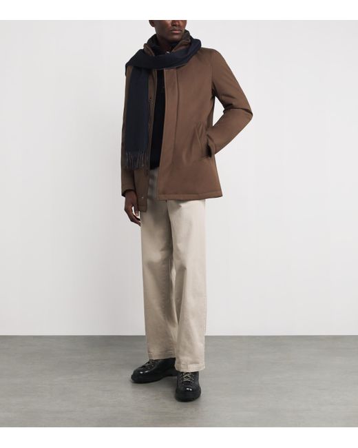 Herno Brown Padded Car Coat for men