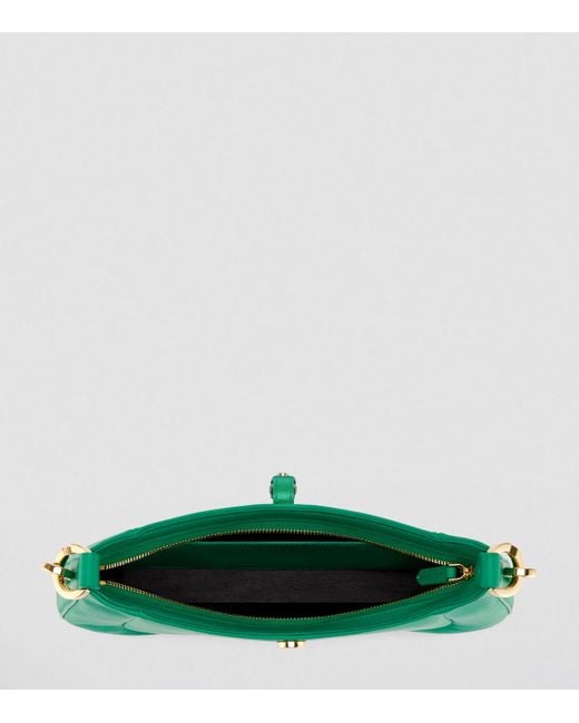 BVLGARI Green Leather Serpenti Baia Shoulder Bag