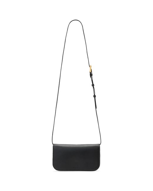 AllSaints White Leather Maeve Cross-Body Wallet