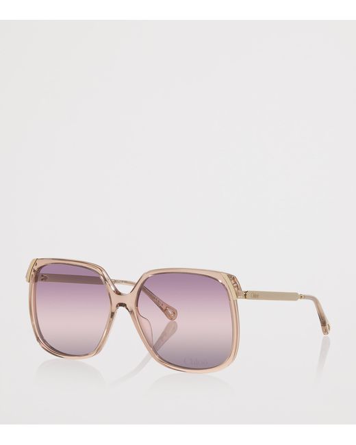 Chloé Purple Ch0286S Rectangle Sunglasses
