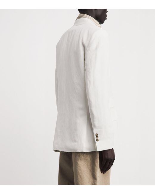 AMI White Single-Breasted Blazer for men
