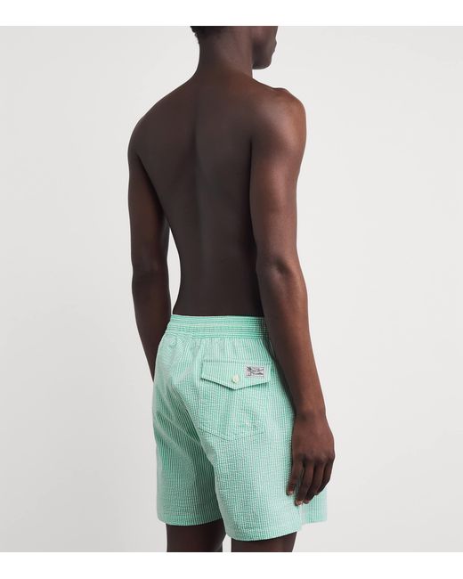 Polo Ralph Lauren Green Seersucker Traveller Swim Shorts for men