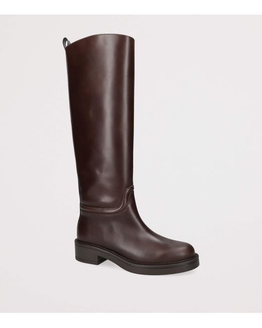 Stuart Weitzman Brown Leather Celia Riding Boots