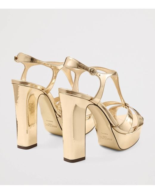 Jimmy Choo Metallic Kesia 120 Leather Sandals