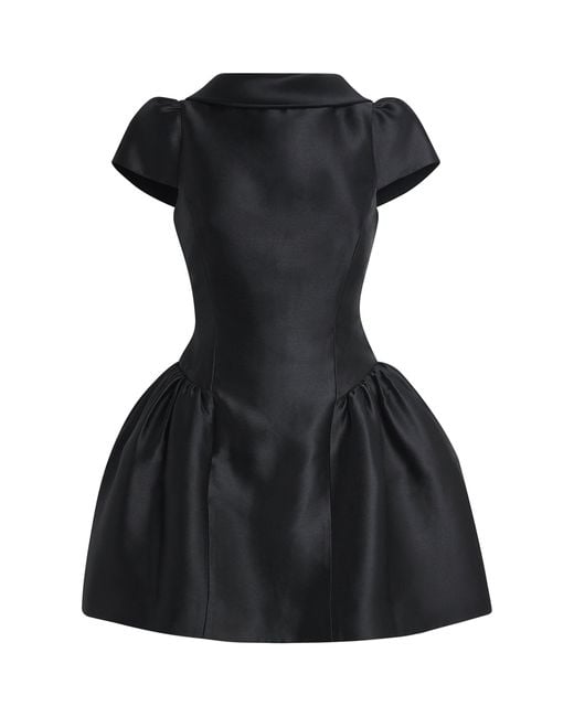 Self-Portrait Black Taffeta Mini Dress