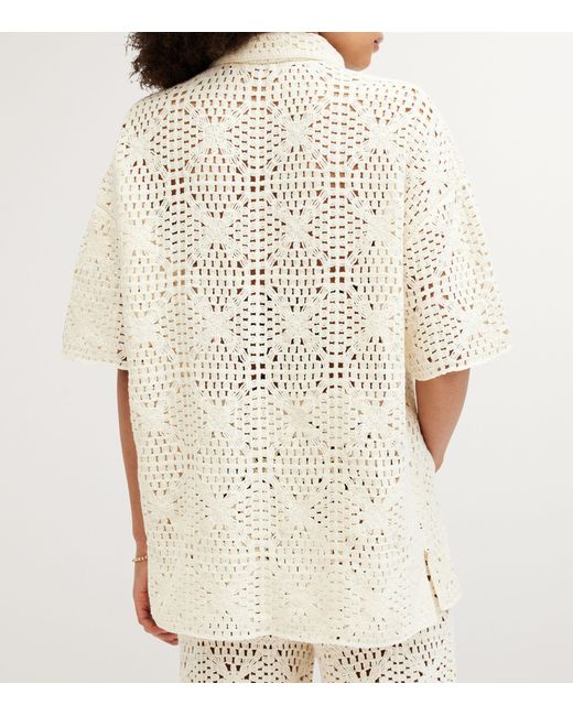 AllSaints White Crochet Milly Shirt