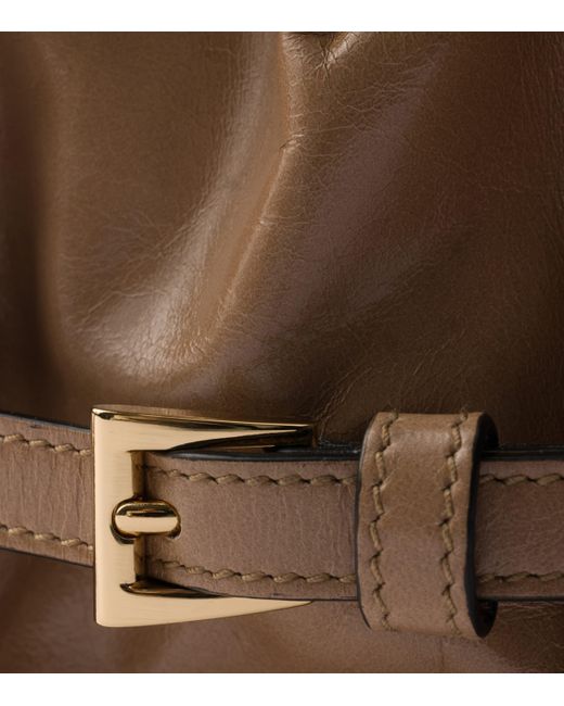 Prada Brown Medium Leather Flap Shoulder Bag