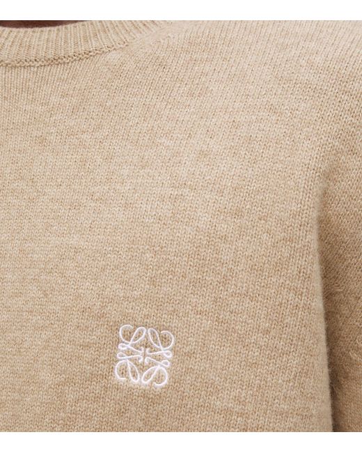Loewe Natural Wool Anagram Sweater for men
