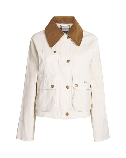 Barbour Natural Cotton Cropped Beadnell Casual Jacket