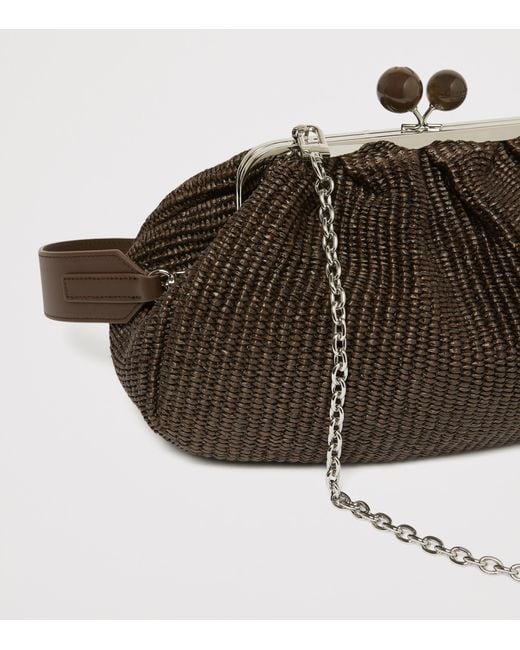 Weekend by Maxmara Brown Woven Pasticcino Clutch Bag