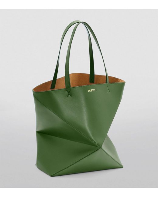 Loewe Large Fold Puzzle Tote Bag in Green for Men | Lyst UK