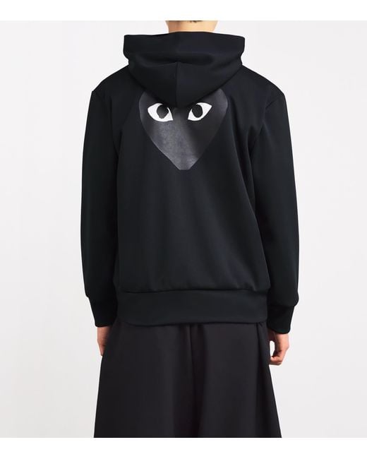 COMME DES GARÇONS PLAY Black Zip-Up Heart Hoodie for men