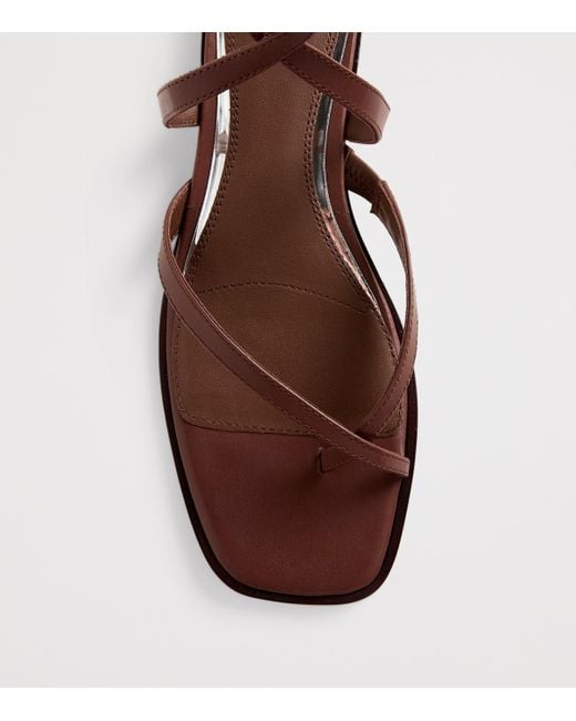 PAIGE Brown Leather Reese Sandals