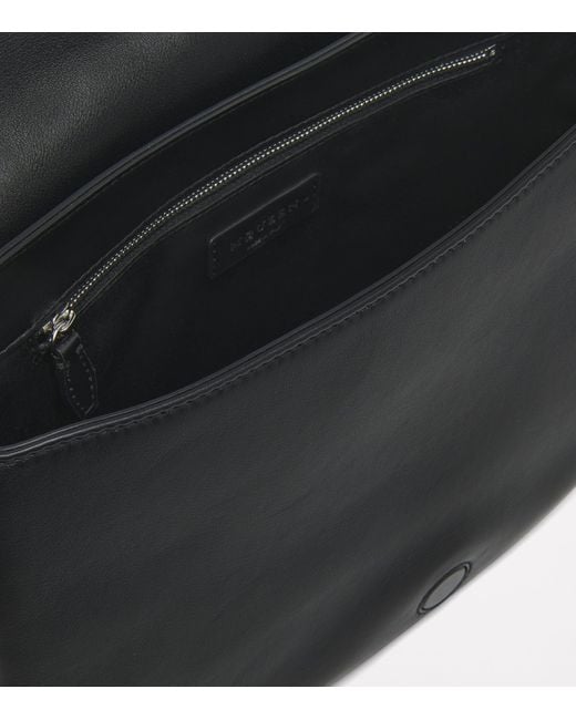 Alexander McQueen Black Large Leather T-Bar Shoulder Bag