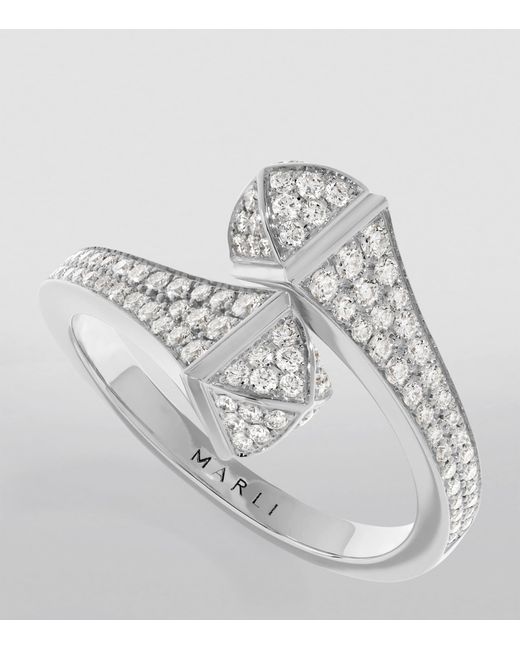 Marli New York White Midi And Diamond Cleo Ring
