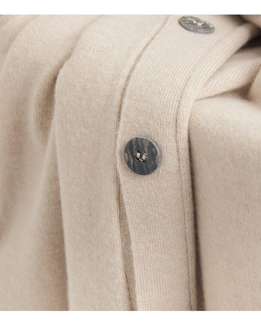 Eskandar Natural Cashmere Wide Longline Cardigan
