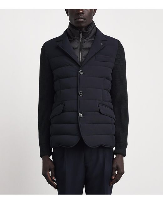 Moorer Blue Hybrid Rogers Jacket for men