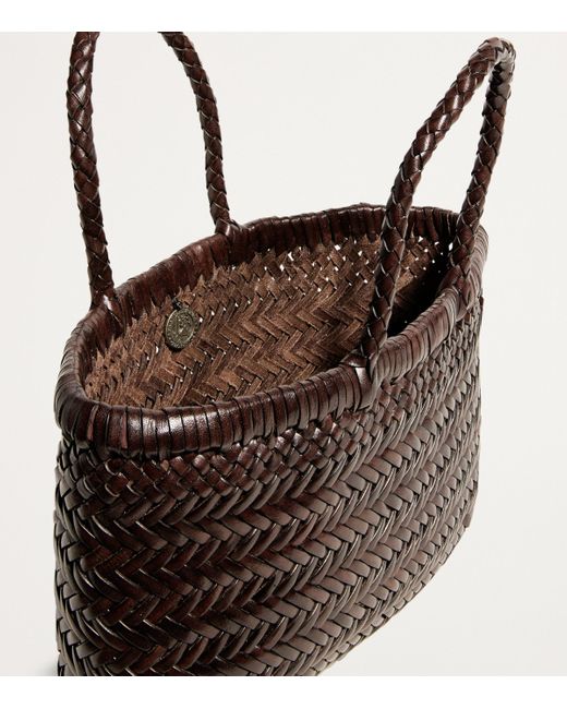 Dragon Diffusion Mini Leather Flat Gora Tote Bag in Brown | Lyst