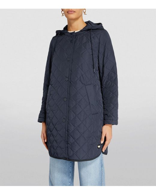 Weekend by Maxmara Blue Down Quilted Parka