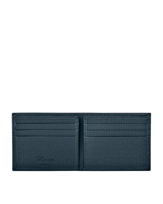 Chopard Blue Mini Leather Classic Bifold Wallet