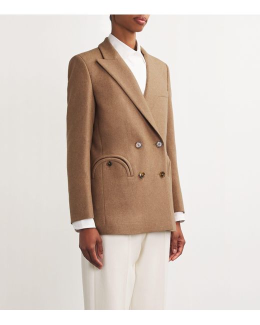 Blazé Milano Brown Virgin Wool-Cashmere Everyday Blazer
