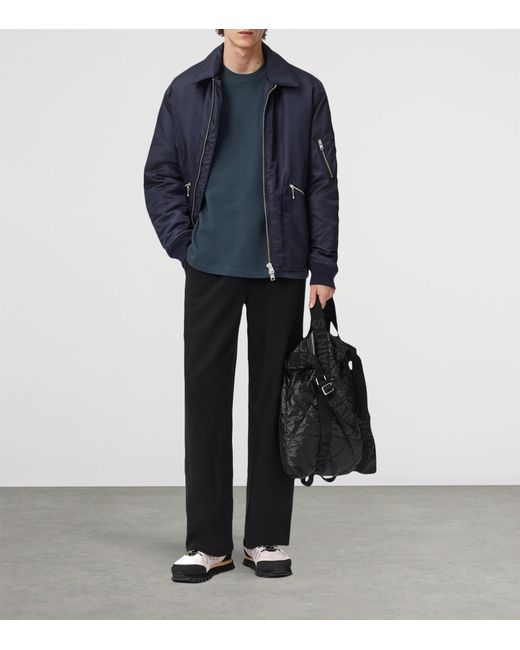 AllSaints Blue Organic Cotton Haven T-Shirt for men