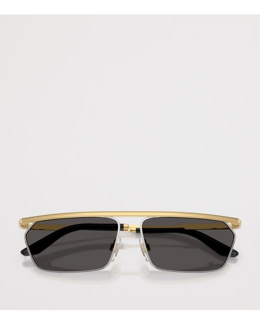 Dolce & Gabbana Gray Metal Dg2327 Classic Rectangle Sunglasses for men