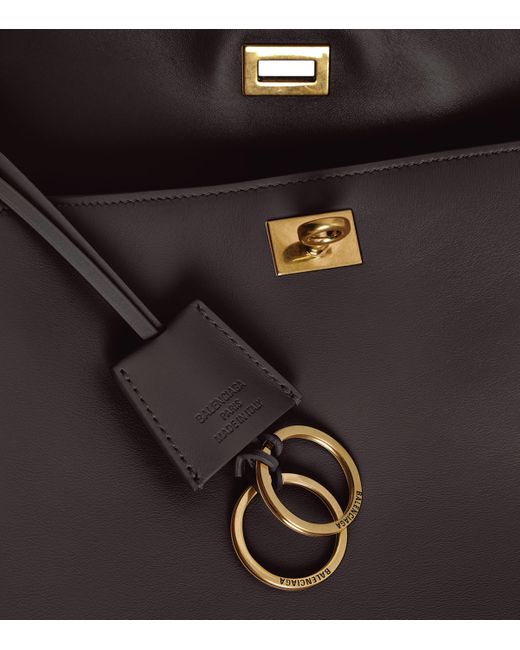 Balenciaga Medium Leather Rodeo Top-Handle Bag in Black | Lyst UK