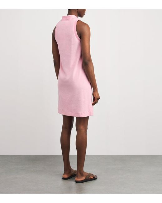 Hunza G Pink Towelling Tennis Mini Dress