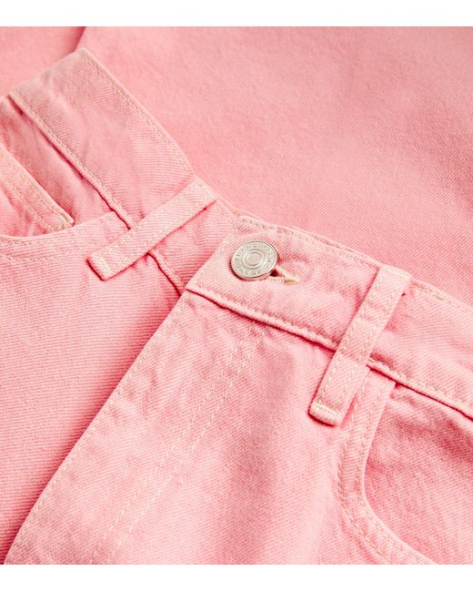 FRAME Pink Le Jane Cropped Straight Jeans