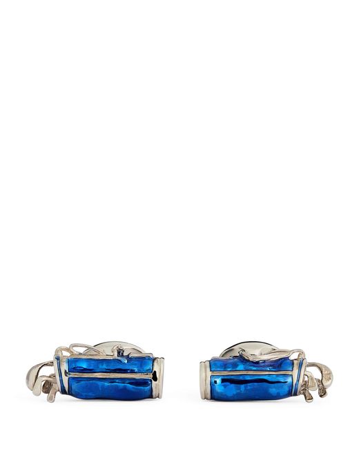 Deakin & Francis Blue Sterling Golf Cufflinks for men