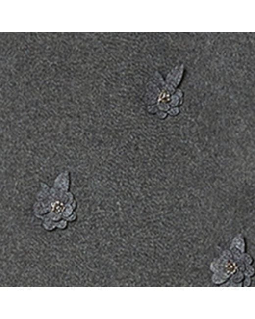 Marina Rinaldi Gray Virgin Wool Embellished Coat