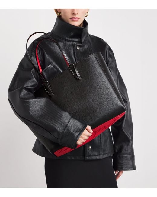 Christian Louboutin Black Cabata Large Calfskin Tote Bag