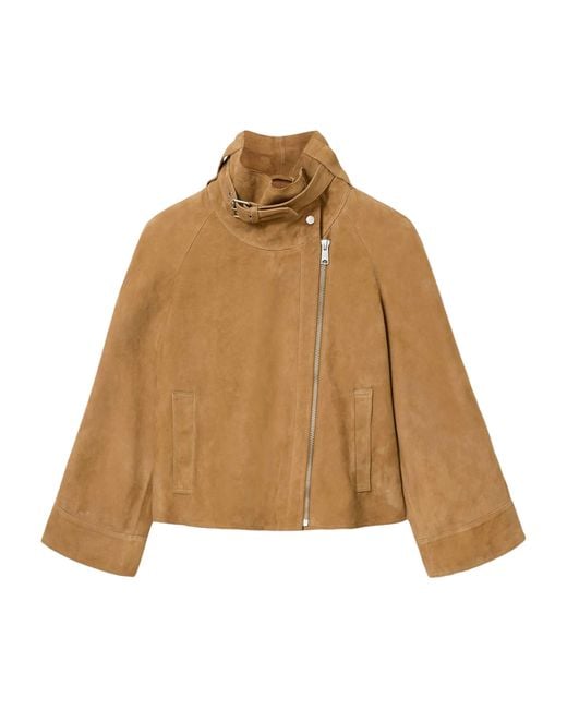 AllSaints Brown Suede Rhone Jacket