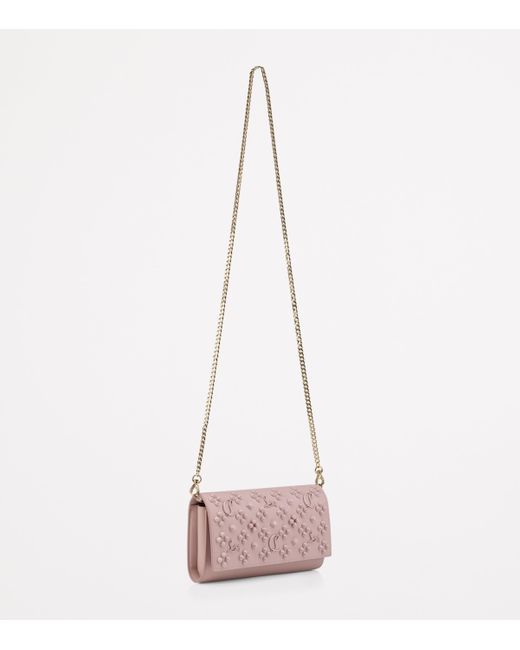 Christian Louboutin Pink Paloma Calfskin Chain Wallet