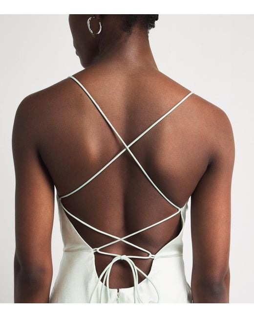 Alice + Olivia White Embellished Montana Maxi Dress