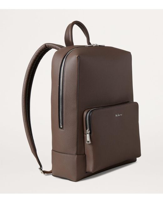Mulberry Brown Leather Farringdon Backpack for men