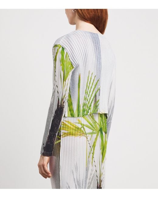 Issey Miyake Blue Urban Jungle Pleats Cardigan