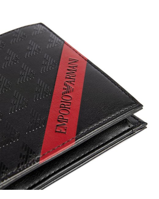 Emporio Armani Black Logo Bifold Wallet for men