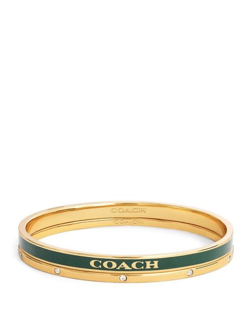 COACH Yellow Enamelled Bangles (Set Of 2)