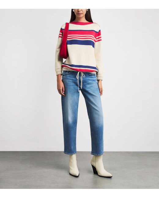 Mother Multicolor Cotton Striped Skipper Sweater