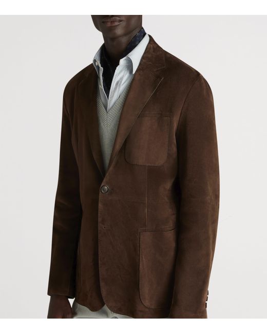 Dunhill Brown Suede Blazer for men