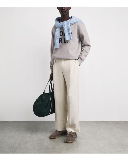 Polo Ralph Lauren Gray Cotton-Blend Logo Sweatshirt for men