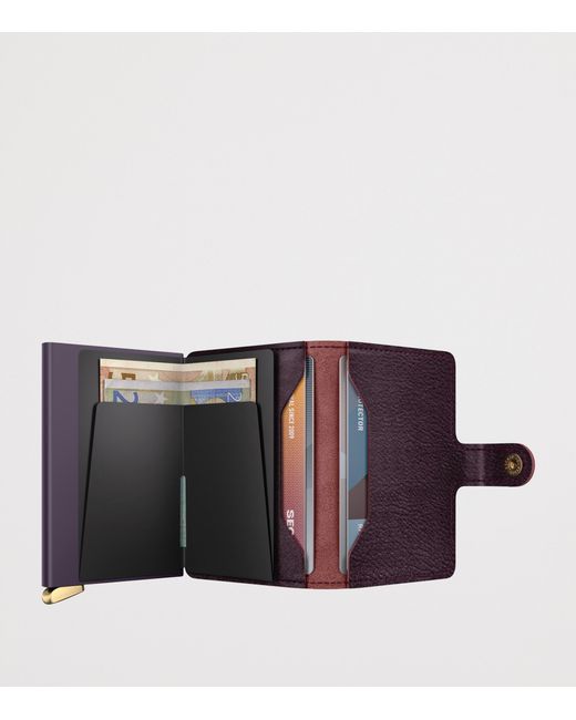 Secrid Purple Basco Leather Miniwallet for men