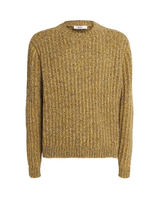 Séfr Green Flecked Wool Sweater for men