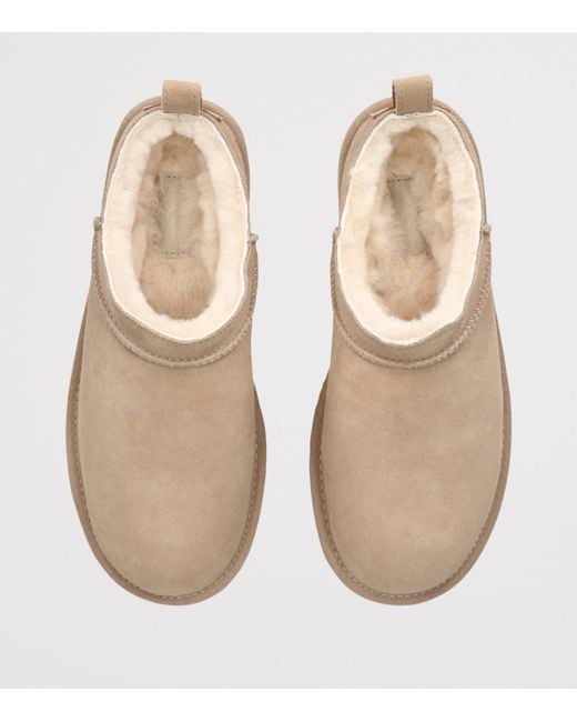 Ugg Natural Suede Classic Micro Boots